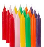 atorakushon Colourfull Chime Stick Candle specially for Healing Chakras Ritual Festival Candles Decoration Lighting Diwali Puja Birthday Pack of 18