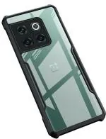 XOVO Back Cover for OnePlus 10T 5G (Transparent, Dual Protection, Pack of 1)