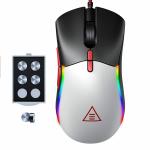 EKSA EM200 Gaming Mouse Wired, USB Mice with 13 RGB Backlit (Black and White)
