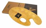 ArtRight Wooden Painting Palette - 36x21cm Handmade Paint Palette with Thumb Hole for Acrylic, Oil, Gouache Watercolor Painting - for Professional Artists, Art Enthusiasts & Kids
