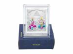 GoldGiftIdeas Silver Lakshmi Ganesha Photo Frame for Home, Return Gifts for Pooja, Silver Laxmi Ganesh Frame, Housewarming Gift