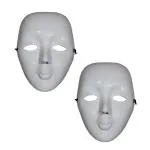 Kaku Fancy Dresses Mime Face Mask for Kids Halloween Party/Mime Face for Plays, Stage Shows - Pack of 2