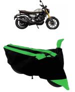 GANPRA Presents TVS RONIN Water Resistant - Dust Proof - Full Bike / Scooty Two Wheeler Body Cover (GREEN STRIPES)