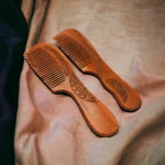 SREEJANI CRAFTS_Handmade Wooden Comb Hair Comb,Natural Wooden Anti Static Wooden Massage Comb with Fine Tooth for Men and Women (2-Styles, 2 Handle Combs,2 Pcs)