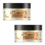 Khadi Organique Almond & Apricot Face Massage Cream For Skin Brightening (Pack of 2) 100 GM