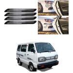 Feelitson Black Car Bumper Protector Safety Guard Double Strip For Omni (Pack Of 4)