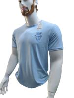 MAHAVEER COLLECTION Regular Fit Half Sleeve round neck Men's T-Shirt sky blue-E1