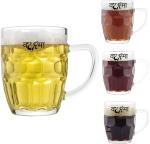 Verma Glass Attractive Beer Mug, 600 Ml (Pack of 4)