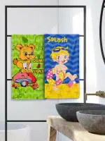 Sassoon Print 100% Cotton Kids Cartoon Hand Towel set of 2pc - 38 cm x 58 cm