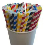 ABPP Straws - Colourful Straw for Kids, Birthday Parties & Craft | Striped Straw for Drinking Juice | 100 Rainbow Straws (6MM Wide) | Disposable Alternative to Glass Straw, Steel Straw, or Metal Straw