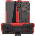 KrKis Samsung M11 Red Rubber, Plastic Back Cover