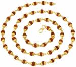 Shivoham Gold Plated Alloy Rudraksha Mala Necklace