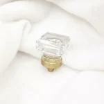 SAFEX Clear Glass Crystal Cabinet Knobs | Wardrobe Door Knobs | Cupboard Knobs | Glass Dresser Knobs (CK50, Pack of 1)