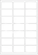 Novajet (Technova ) Mpl 21 Labels (Per A4 Size Sheet) Multi Purpose Self Adhesive Labels (Label Size 63.5 X 38 Mm) (Pack Of 25 Sheets)