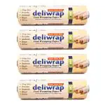 KCOFOIL Deliwrap Food Wrapping Paper 1kg Roll | Food Wrapping, Packing, Reheating, Storing and Serving(Pack of 4)