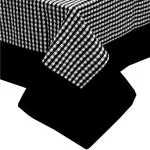 Kuber Industries Dining Table Cover 6 Seater|Table Cover Cotton (Black)