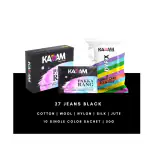 Kadam Fabric Dye Colour | Shade No. 27: Jeans Black| 50g Pack | Includes Color Fixer | Kadam Pakka Rang
