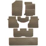 Elegant PVC Racer Beige And Black Custom Fit Car Mat Compatible with Toyota Fortuner TRD Sportivo