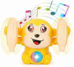 House of Kids Dancing Musical Toy for Baby Tumbling Rolling Monkey Toy with VoiceControlSensorLightMusic