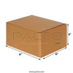 PACFO 3-ply Corrugated Box 8x6x4 Inches- Pack of 10 Boxes