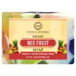 Ayusoul Ayurveda Khadi Herbal Natural Mix Fruit Bath Soap for Soothing & Natural Skin Pack of1