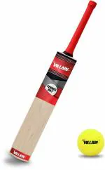 THE VILLAIN Wooden Blast Cricket Full Size Bat Tennis Ball & Wind Ball Cricket Bat Wooden Cricket Bat  (750 g)