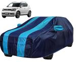 Auto Hub Car Cover Compatible Maruti Ignis with Mirror Pocket, Water Resistant, Triple Stitched, Ignis Car Cover- Navy Blue