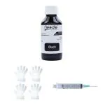 Needle High Yield Inkjet Cartridge Ink Refill Compatible for HP and Canon Cartridge Printers - 100ml Per Bottle (Black)