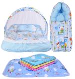 Kwitchy New Born Baby Boy's & Baby Girl's Bedding Combo Mosquito Net Bed Sleeping Bag & Plastic Sheets Set
