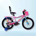 HOUSE OF TOES Gene Bicycle for Kids for 5 to 7 Years Girls 16T Inches | Training Wheels | 98% Assembled | Water Bottle, Bell (Glossy Pink)