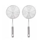 Blue Wonder Stainless Steel Deep Fry Strainer and , MultiColour (Pack of 2)