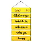 Random Motivational Quotes MDF Wooden Wall Hangings For Home|Office|Bedroom|Living Room|Gift, Wall Decoration, -Set of 6 (Multicolour,30 Cm X 60 Cm )