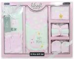 Lilsoft Baby New Born Girls Cotton Clothes 10 Pieces Gift Set