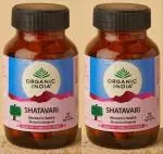 Organic India Shatavari Veg Capsule Ayurvedic Medicine (2 Packs, 60 Veg Capsule in Each Pack)