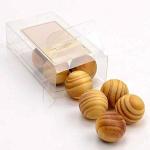 MILLENSIUM Wooden Scented Balls Set Mothballs Fragrant Wood Ball with Rose Fragrance for Home and Office - 8 Pcs/Set (Wooden Scented Balls Set)