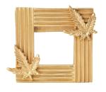 Kalarambh Brass Photo Frame for Home Living Room Wall Decor Showpiece Gift Items Collectible Handicraft Art, Yellow, 4.2 x 2 x 4.2 Inch (L x W x H)