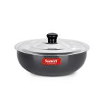 Sumeet Silver Aluminium Tasla With Stainless Steel Lid