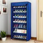 CMerchants 7 Layer Blue DIY Collapsible shoe stand