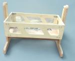 GIGLICK Handcrafted Wooden Baby Cradle Bassinet - Eco-Friendly Solid Wood Infant Crib | Secure Stationary Base | Natural Finish | Non-Rocking Design Ideal Baby Bedding for Newborns and Infants.