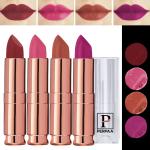 PERPAA Antique Velvet Stick Lipstick, Enreached with Jojoba Oil, Shea Butter Pack of 4 Lipsticks, Shade-Magenta,Pink,Nude,Maroon