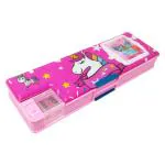 Parteet Pink Plastic Unicorn Pencil Box