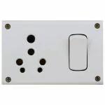 Klick Switch Socket Combined With Box, Heavy Duty, Electrical Accessories for Domestic and Commercial Use (6 and 16 AMP, 240V, Pack Of 2)