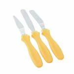 FERVENT Cake Palette Knife, Stainless_Steel Icing Spatula, 3 Pieces Set Cake Knife Cream Icing Frosting Spatula Baking Kitchen Pastry Cake Decoration Tool. (4.5, 3 Pieces Set)