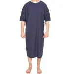 Avneel Poly Cotton Patient Dress patient gown/examination/both side wearable hospital use Gown, patient gown (dark Blue) free size unisex