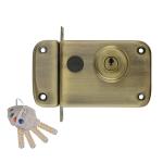 Godrej Locks Gold Antique Brass Ultra Xl Plus Rim Deadbolt 2C Lock