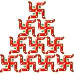 SK Craft Multicolor Plastic Plastic Swastik Sticker (Pack of 10)