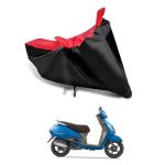 KEDIT New TVS Jupiter Universal Motorcycle Bike/Scooty Two Wheeler Safety Full Body Cover TVS Jupiter Red Black Colour KK-509