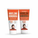 Elemnt Sports Science Brown Zinc Sunscreen & White Zinc Sunscreen For Cricketers, 50gm (25gm x 2)
