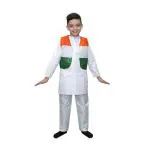 Kaku Fancy Dresses Tricolor Jacket For Independence Day/Republic Day Costume -Tricolor, 7-8 Years, For Boys & Girls(Polyester)