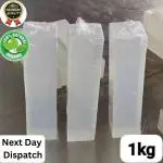 MYDOUX Glycerine Transparent Soap Base |100% Pure Organic & Natural | Paraben, SLS, Chemical Free | Melt & Pour Soap Base Bar For Soap Making-1 kg